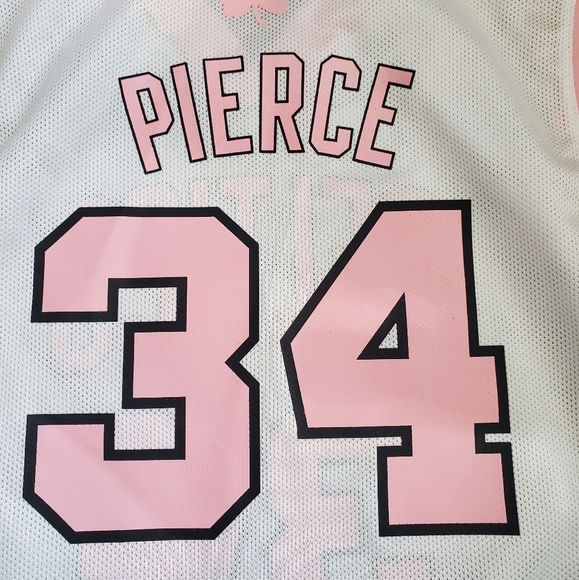 NBA ADIDAS~ BOSTON CELTICS PINK & WHITE "PIERCE 34" JERSEY! - Picture 13 of 16